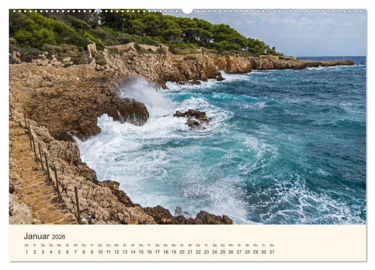 Produktbild: Wundersch&ouml;ne C&ocirc;te d'Azur (Wandkalender 2026 DIN A2 quer), CALVENDO Monatskalender