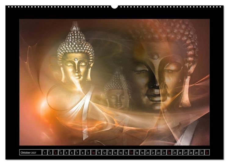 Produktbild: Buddha - Harmonie und Entspannung (Wandkalender 2027 DIN A2 quer), CALVENDO Monatskalender