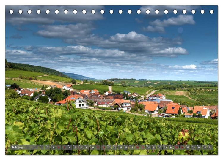 Produktbild: Weinland Pfalz - Region S&uuml;dliche Weinstra&szlig;e (Tischkalender 2026 DIN A5 quer), CALVENDO Monatskalender
