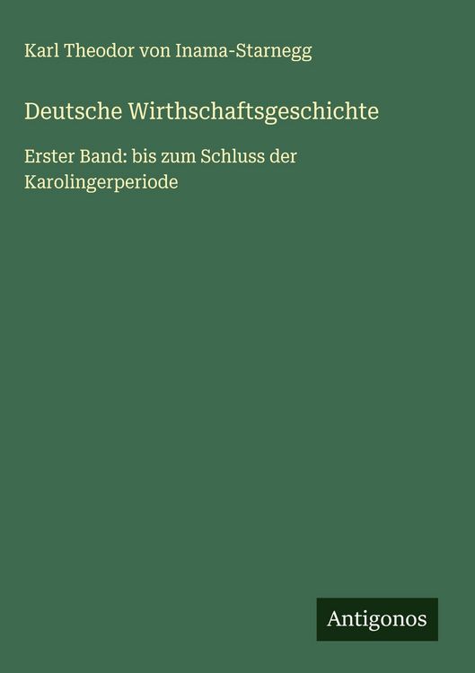 Produktbild: Deutsche Wirthschaftsgeschichte