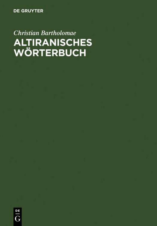Produktbild: Altiranisches W&ouml;rterbuch