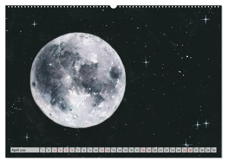 Produktbild: Gemaltes Weltall (Wandkalender 2026 DIN A2 quer), CALVENDO Monatskalender