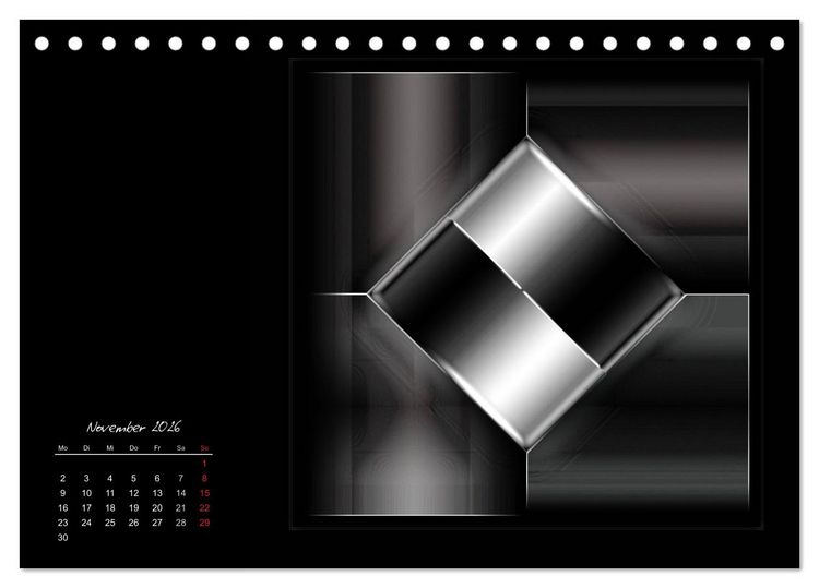 Produktbild: Schwarz trifft Wei&szlig; (Tischkalender 2026 DIN A5 quer), CALVENDO Monatskalender