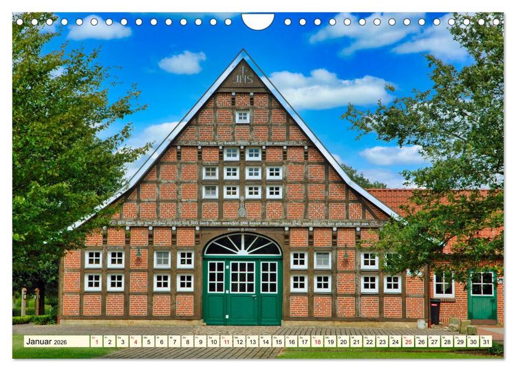 Produktbild: Baukunst Fachwerk (Wandkalender 2026 DIN A4 quer), CALVENDO Monatskalender