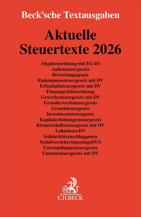 Produktbild: Aktuelle Steuertexte 2026