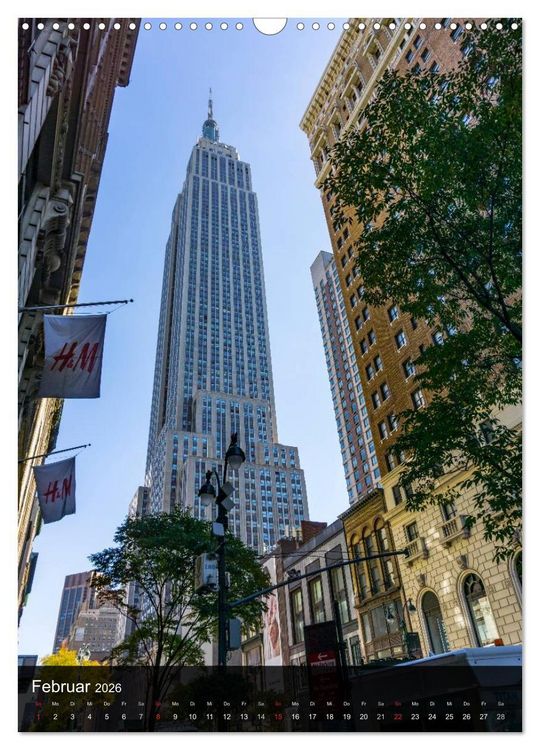 Produktbild: New York Wolkenkratzer (Wandkalender 2026 DIN A3 hoch), CALVENDO Monatskalender