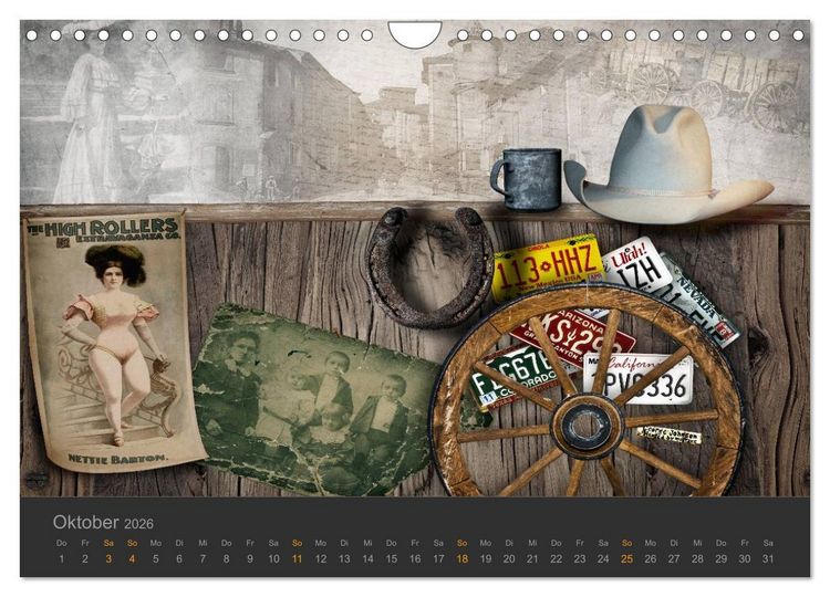 Produktbild: Patchwork - Vintage Impressionen (Wandkalender 2026 DIN A4 quer), CALVENDO Monatskalender