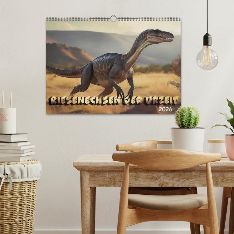 Produktbild: Riesenechsen der Urzeit (Wandkalender 2026 DIN A3 quer), CALVENDO Monatskalender