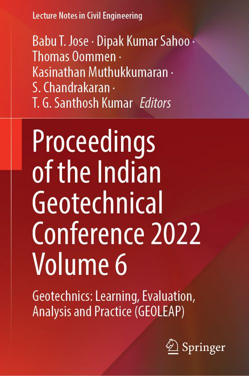 Produktbild: Proceedings of the Indian Geotechnical Conference 2022 Volume 6