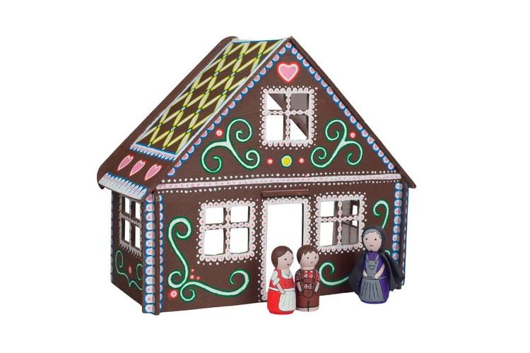 Produktbild: PEBARO 880/1 - Holzbausatz Puppenhaus klein ohne M&ouml;bel, 7 Teile, Holzkonstruktion zum Zusammenstecken