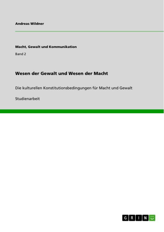 Produktbild: Wesen der Gewalt und Wesen der Macht