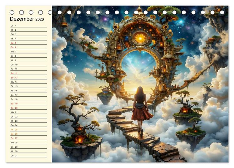 Produktbild: Flucht ins Wunder (Tischkalender 2026 DIN A5 quer), CALVENDO Monatskalender