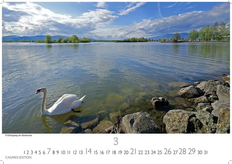 Produktbild: Bodensee Kalender 2027 &ndash; Wandkalender | Fotokalender Deutschland 24x35cm Natur und Kultur rund um den Bodensee &ndash; 12 eindrucksvolle Bilder von Seeidylle, Alpenblick und Uferstimmung