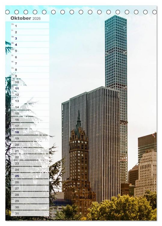 Produktbild: New York - Manhattan (Tischkalender 2026 DIN A5 hoch), CALVENDO Monatskalender