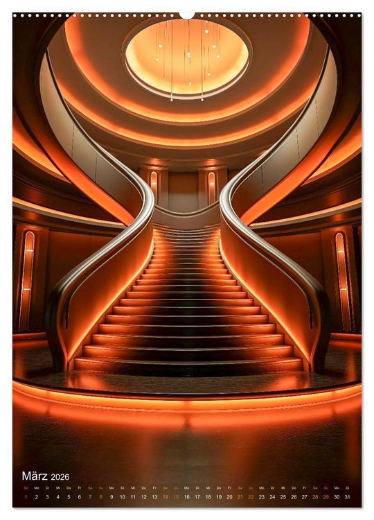 Produktbild: Treppen Architektur (Wandkalender 2026 DIN A2 hoch), CALVENDO Monatskalender