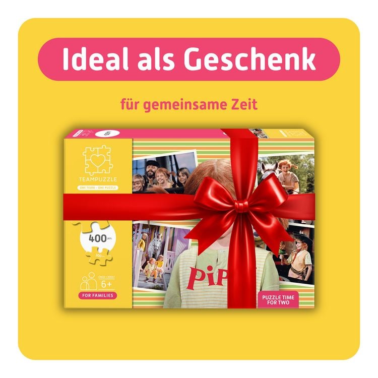 Produktbild: TEAMPUZZLE &ndash; Pippi Langstrumpf &ndash; 400 Teile &ndash; Puzzle mit gro&szlig;en & kleinen Teilen
