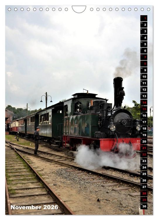 Produktbild: EISENBAHN - NOSTALGIE - 2026 (Wandkalender 2026 DIN A4 hoch), CALVENDO Monatskalender