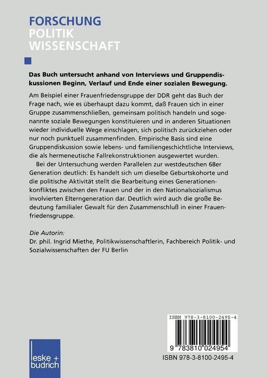 Produktbild: Frauen in der DDR-Opposition