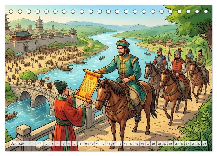 Produktbild: Marco Polo - Die gro&szlig;e Reise nach Osten (Tischkalender 2027 DIN A5 quer), CALVENDO Monatskalender