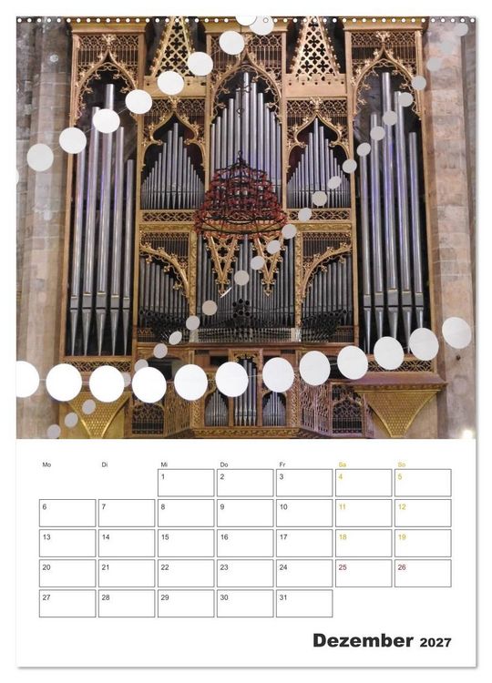 Produktbild: Orgeln zum Verlieben! (Wandkalender 2027 DIN A2 hoch), CALVENDO Monatskalender