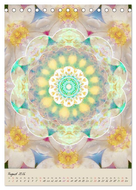 Produktbild: FLORALE MANDALAS (Tischkalender 2026 DIN A5 hoch), CALVENDO Monatskalender