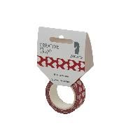 Produktbild: Creative Tape to hang transp. Herzen auf rot - 10m x 15 mm