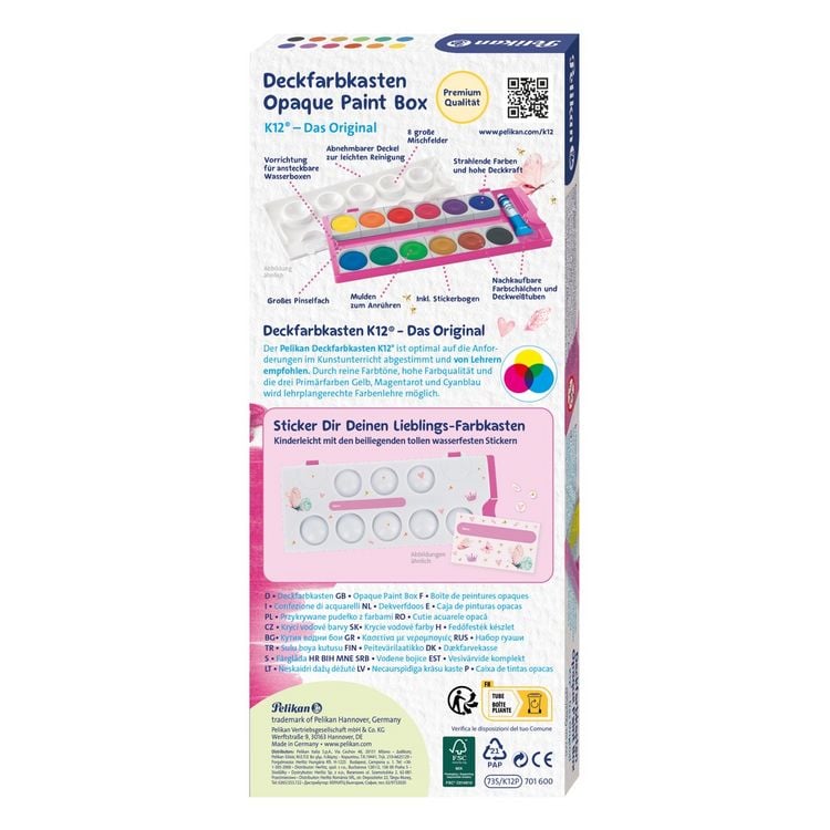 Produktbild: Pelikan Deckfarbkasten 735 K12P pink