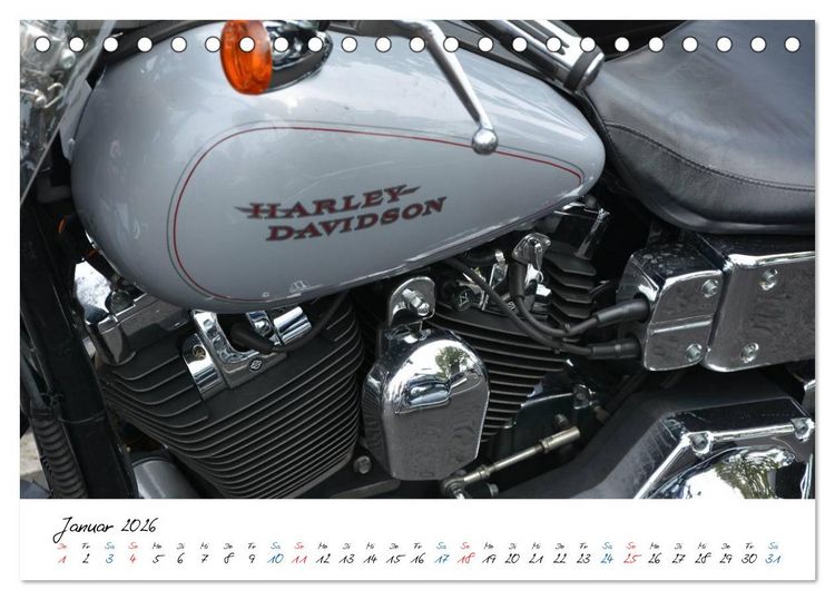 Produktbild: Harley Davidson - Details einer Legende (Tischkalender 2026 DIN A5 quer), CALVENDO Monatskalender