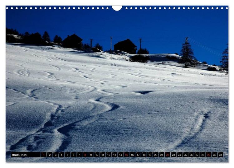 Produktbild: Neige sur les Hautes Alpes (Calendrier mural 2026 DIN A3 vertical), CALVENDO calendrier mensuel