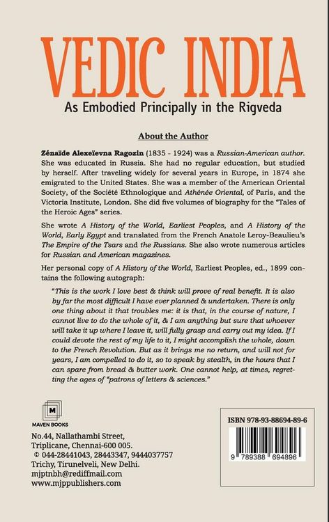 Produktbild: VEDIC INDIA As Embodied Principally in the Rigveda