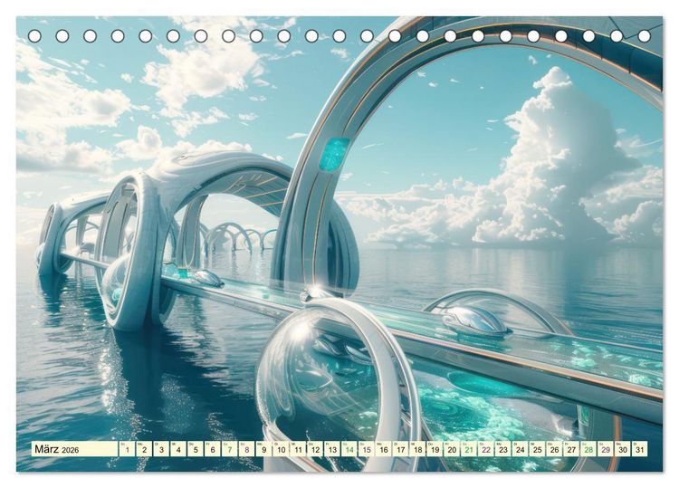 Produktbild: Science-Fiction Wasserwelten (Tischkalender 2026 DIN A5 quer), CALVENDO Monatskalender