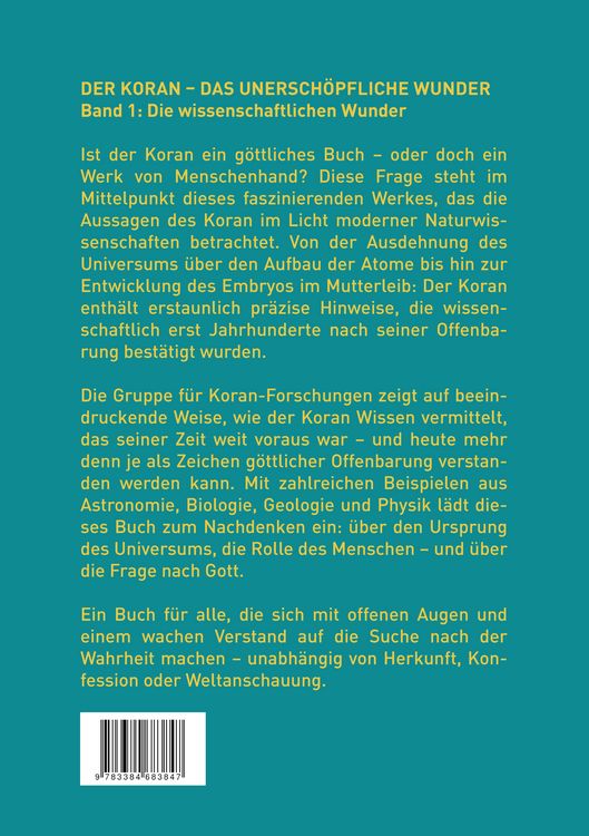 Produktbild: Der Koran &ndash; Das unersch&ouml;pfliche Wunder