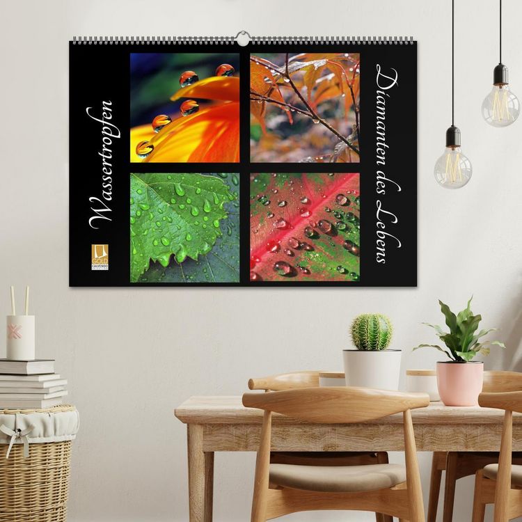 Produktbild: Wassertropfen - Diamanten des Lebens (Wandkalender 2026 DIN A2 quer), CALVENDO Monatskalender
