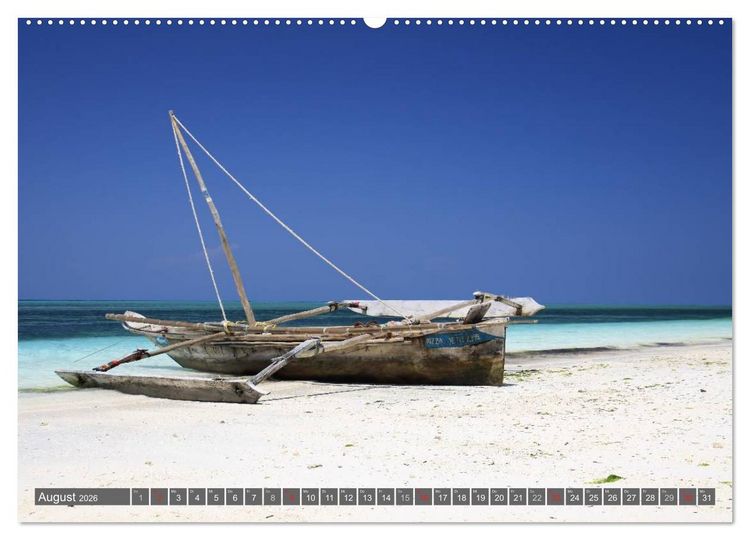 Produktbild: Sansibar (hochwertiger Premium Wandkalender 2026 DIN A2 quer), Kunstdruck in Hochglanz