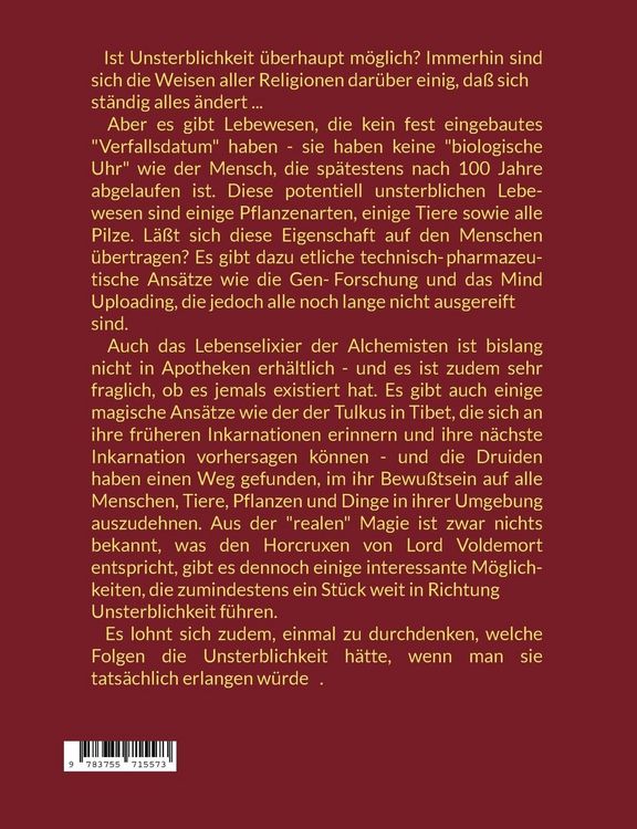 Produktbild: Unsterblichkeit f&uuml;r Anf&auml;nger