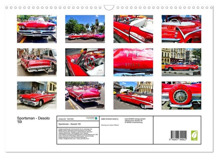 Produktbild: Sportsman - Desoto '59 (Wandkalender 2026 DIN A3 quer), CALVENDO Monatskalender