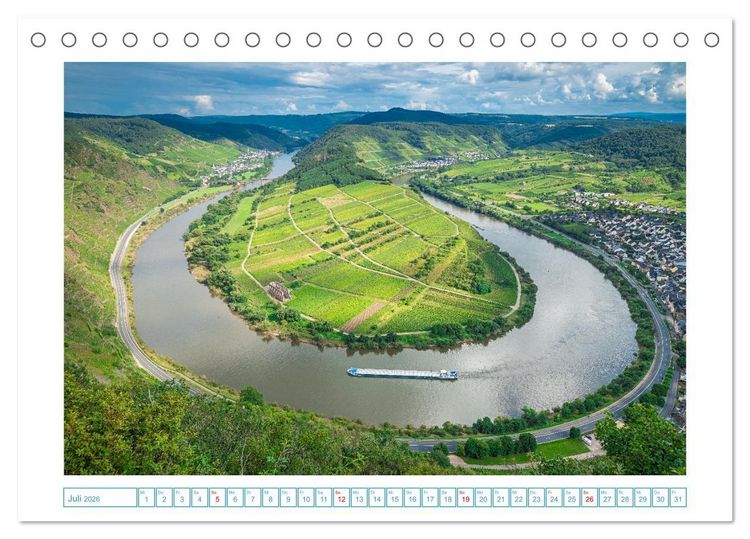 Produktbild: Naturwunder - Deutschlands Flussschleifen (Tischkalender 2026 DIN A5 quer), CALVENDO Monatskalender