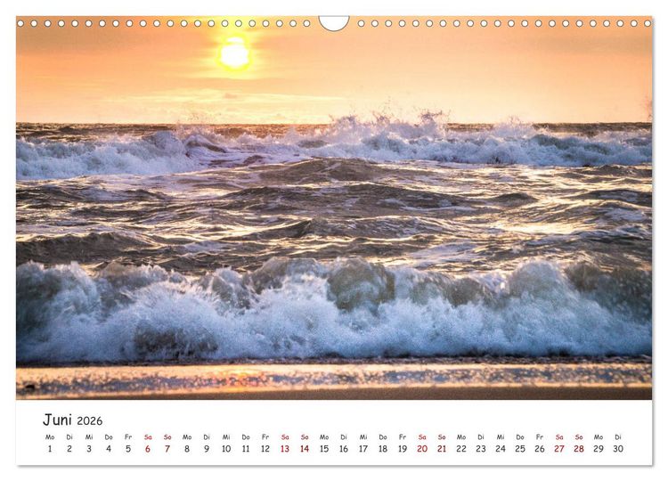 Produktbild: D&uuml;nen und Meer Nordseemomente (Wandkalender 2026 DIN A3 quer), CALVENDO Monatskalender