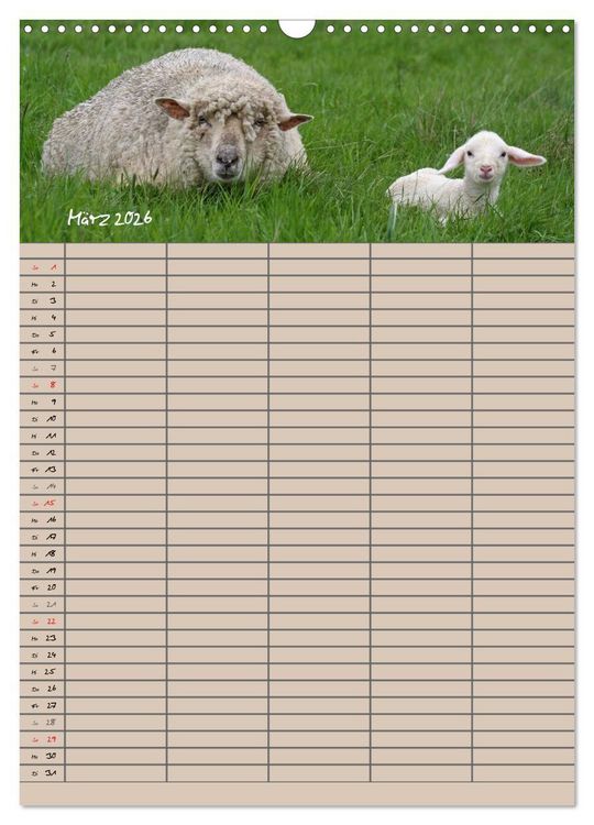 Produktbild: Der bel&auml;mmerte Familienplaner (Wandkalender 2026 DIN A3 hoch), CALVENDO Monatskalender
