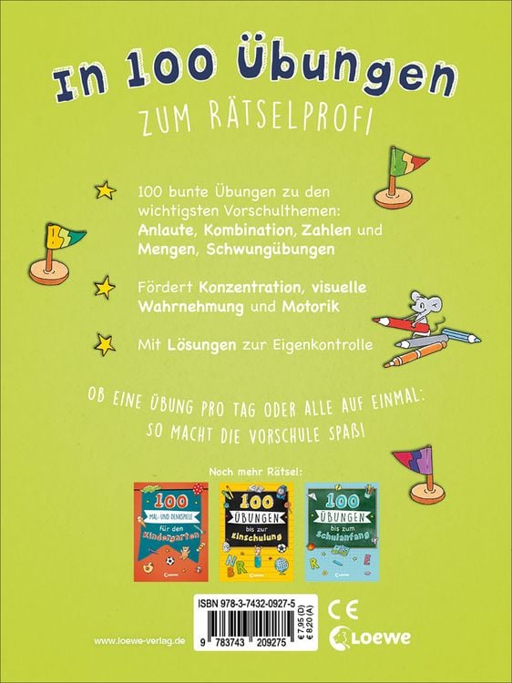 Produktbild: 100 Mal- und Logikspiele f&uuml;r die Vorschule