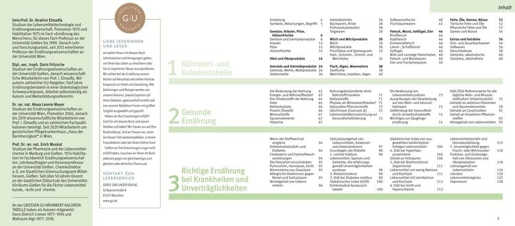 Produktbild: Die gro&szlig;e GU N&auml;hrwert-Kalorien-Tabelle 2026/27
