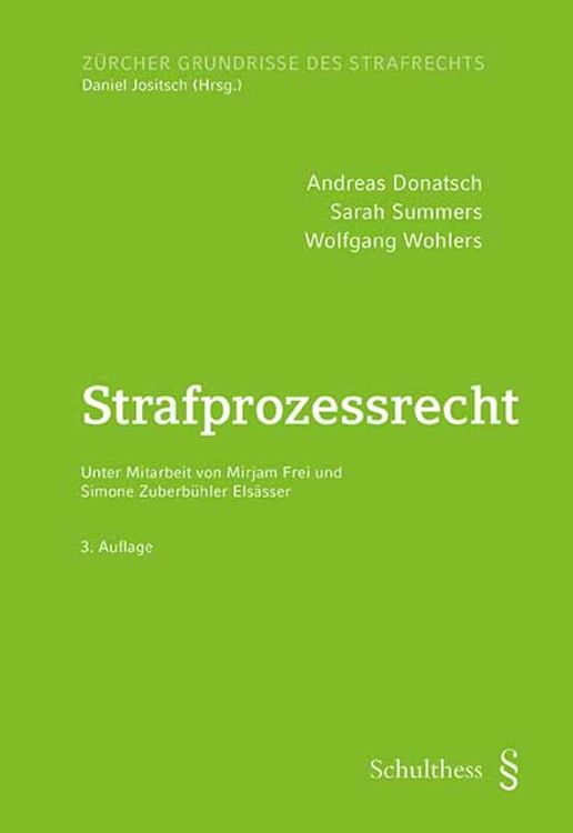 Bild vom Artikel Strafprozessrecht vom Autor Andreas Donatsch