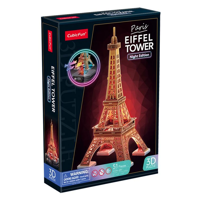 Produktbild: CUBICFUN - 3D Puzzle Eiffelturm LED 51 Teile