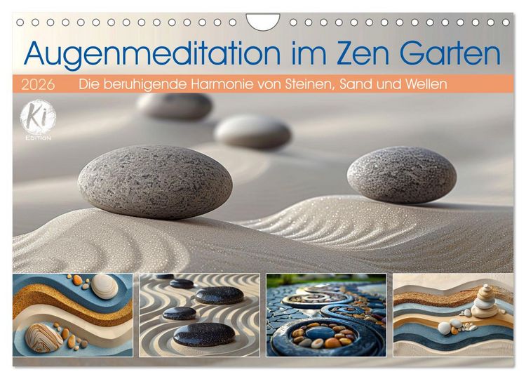 Produktbild: Augenmeditation im Zen Garten (Wandkalender 2026 DIN A4 quer), CALVENDO Monatskalender