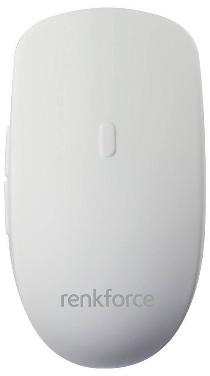 Produktbild: Renkforce RF-WRM-300 Hygiene-Maus Kabellos Optisch Wei&szlig; 5 Tasten 800 dpi, 1000 dpi, 1200 dpi Spritzwassergesch&uuml;tzt