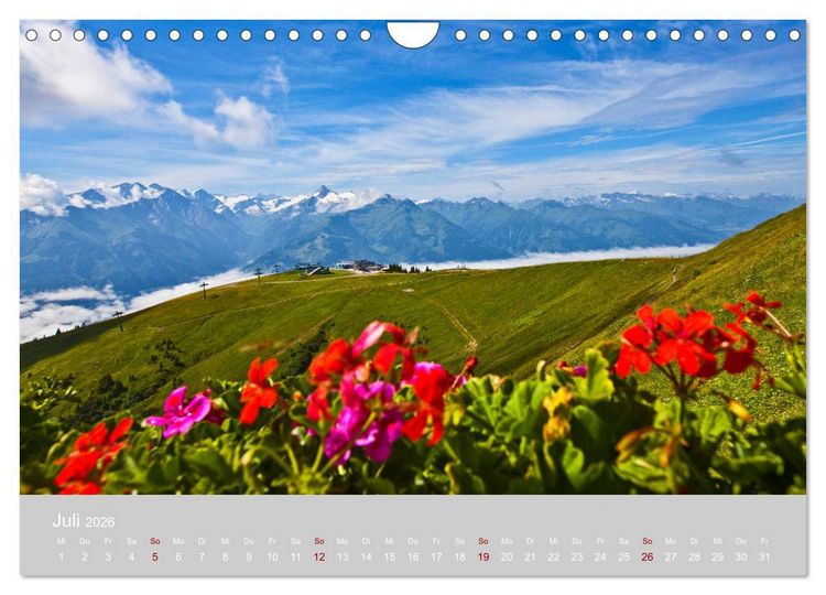 Produktbild: Gr&uuml;&szlig;e aus Zell am See (Wandkalender 2026 DIN A4 quer), CALVENDO Monatskalender