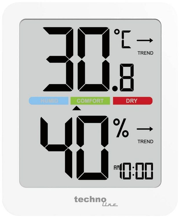 Produktbild: Techno Line Thermo-/Hygrometer Wei&szlig; WS9456