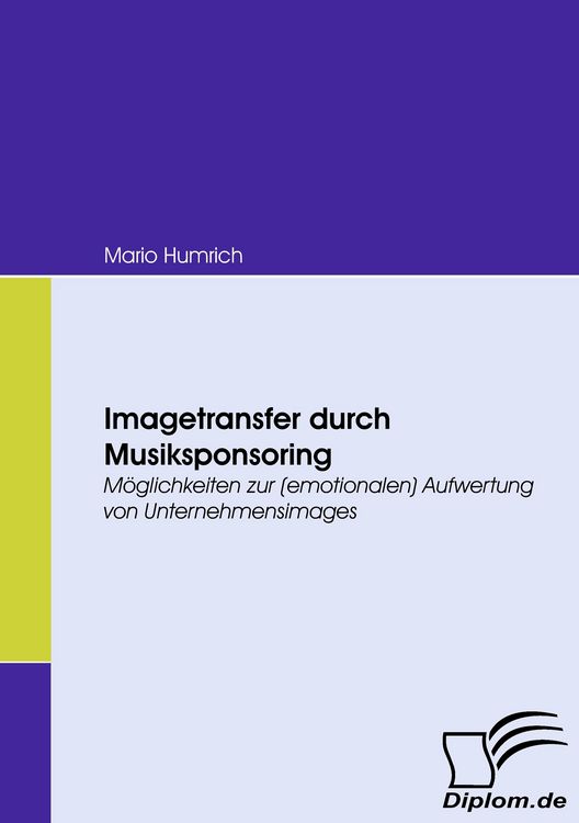 Produktbild: Imagetransfer durch Musiksponsoring