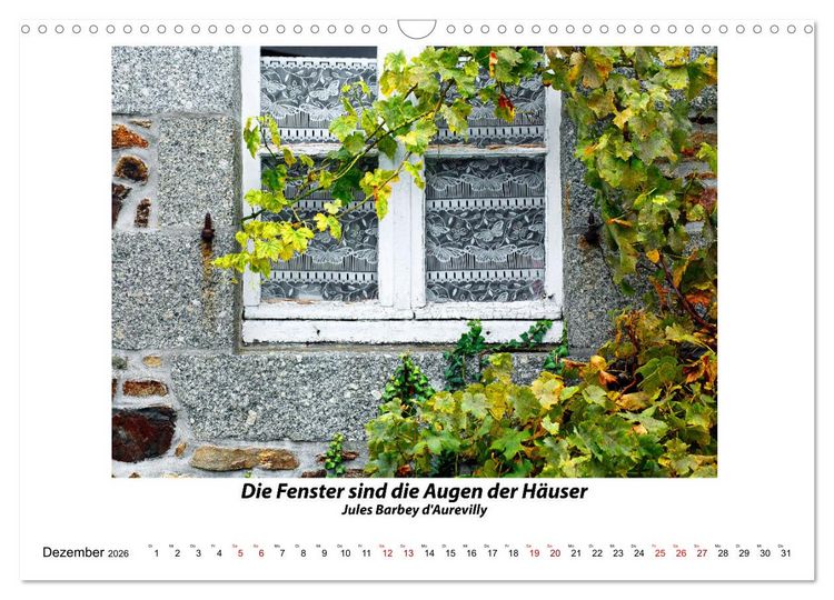 Produktbild: Fenster Gedanken (Wandkalender 2026 DIN A3 quer), CALVENDO Monatskalender