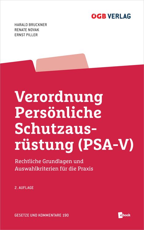 Produktbild: Verordnung Pers&ouml;nliche Schutzausr&uuml;stung (PSA-V)
